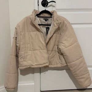 NWT PLT Cropped puffer jacket